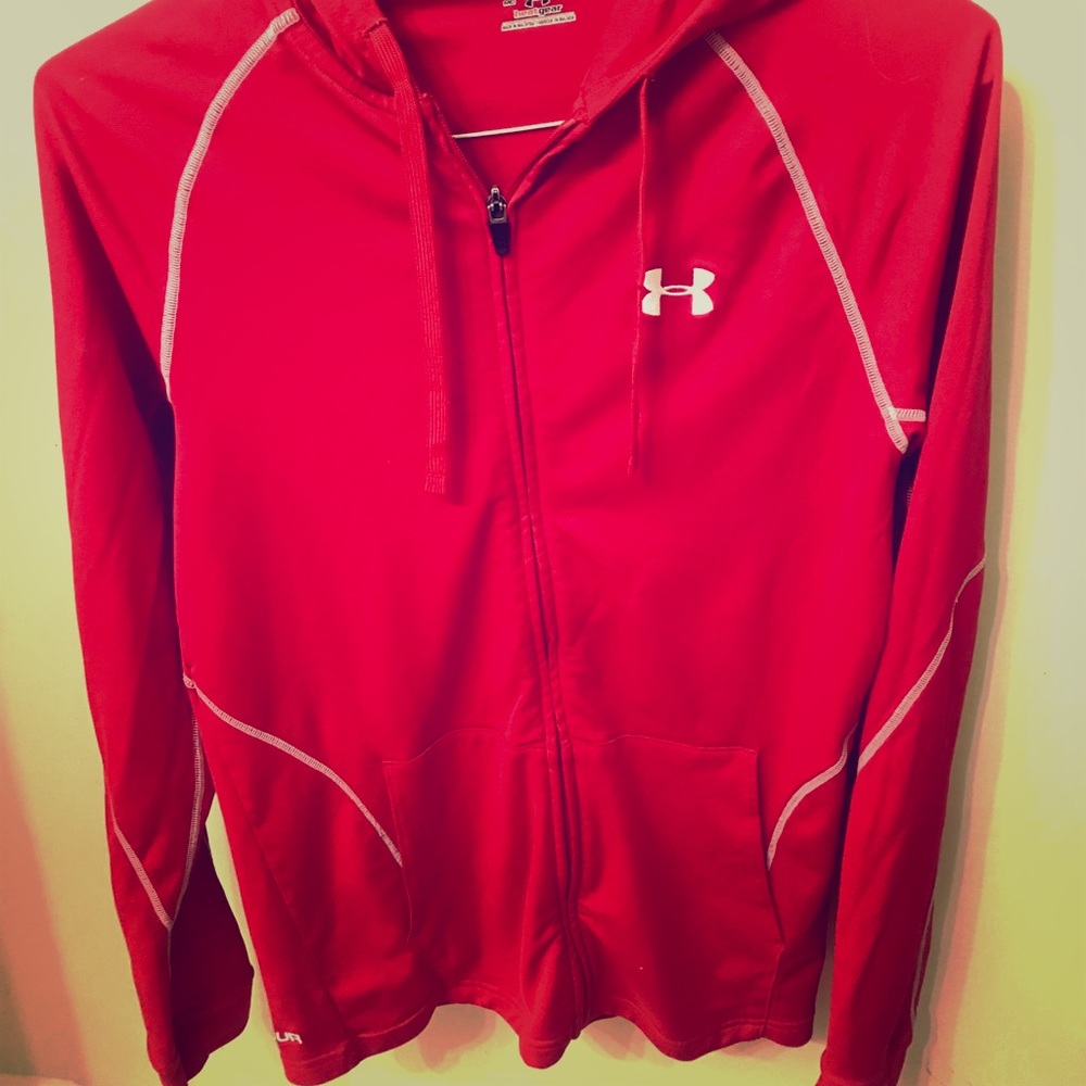 NWOT RED MENS M UNDER ARMOUR  ZIP-UP HOODIE